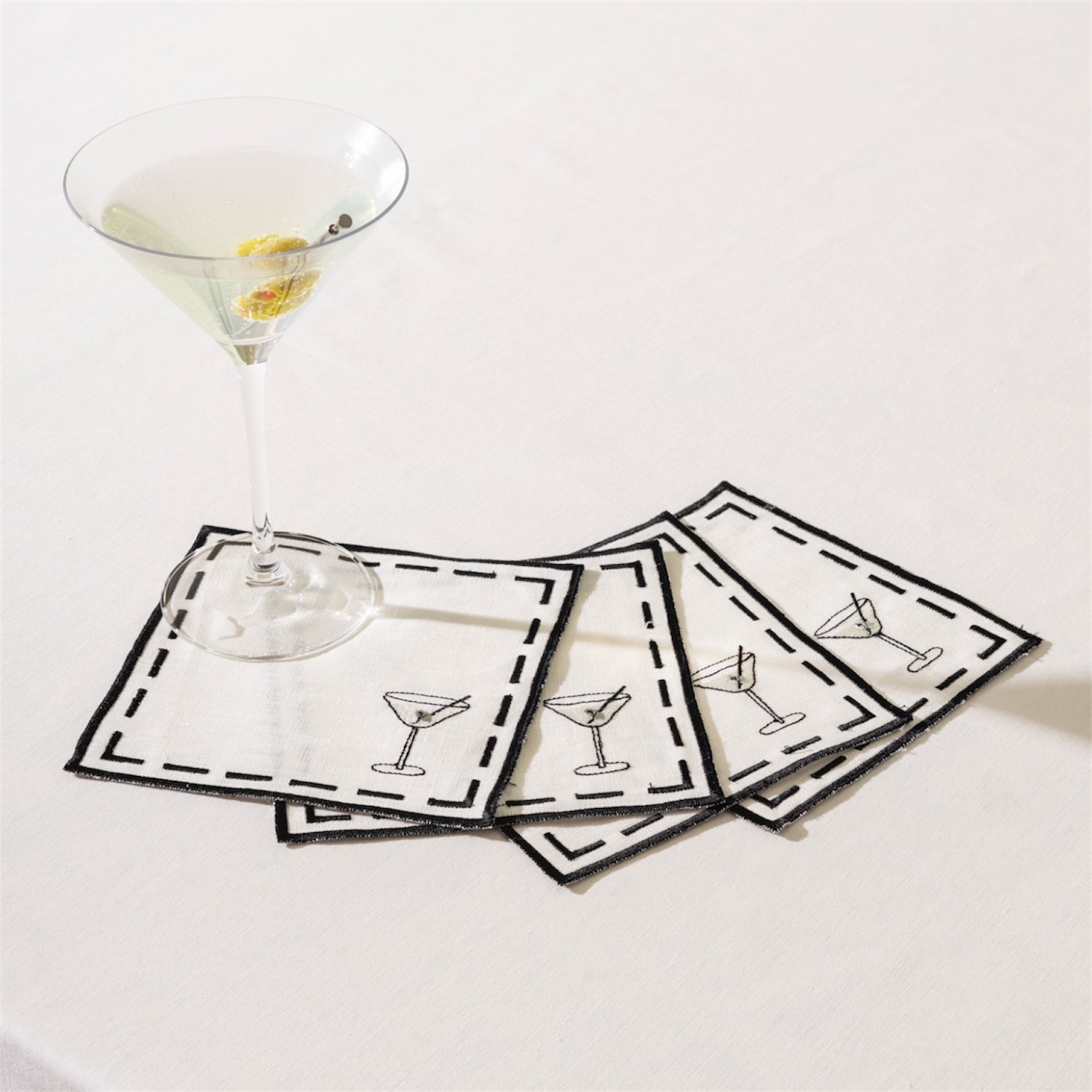 The Cocktail Club Martini 4’Lü Kokteyl Peçete Takımı